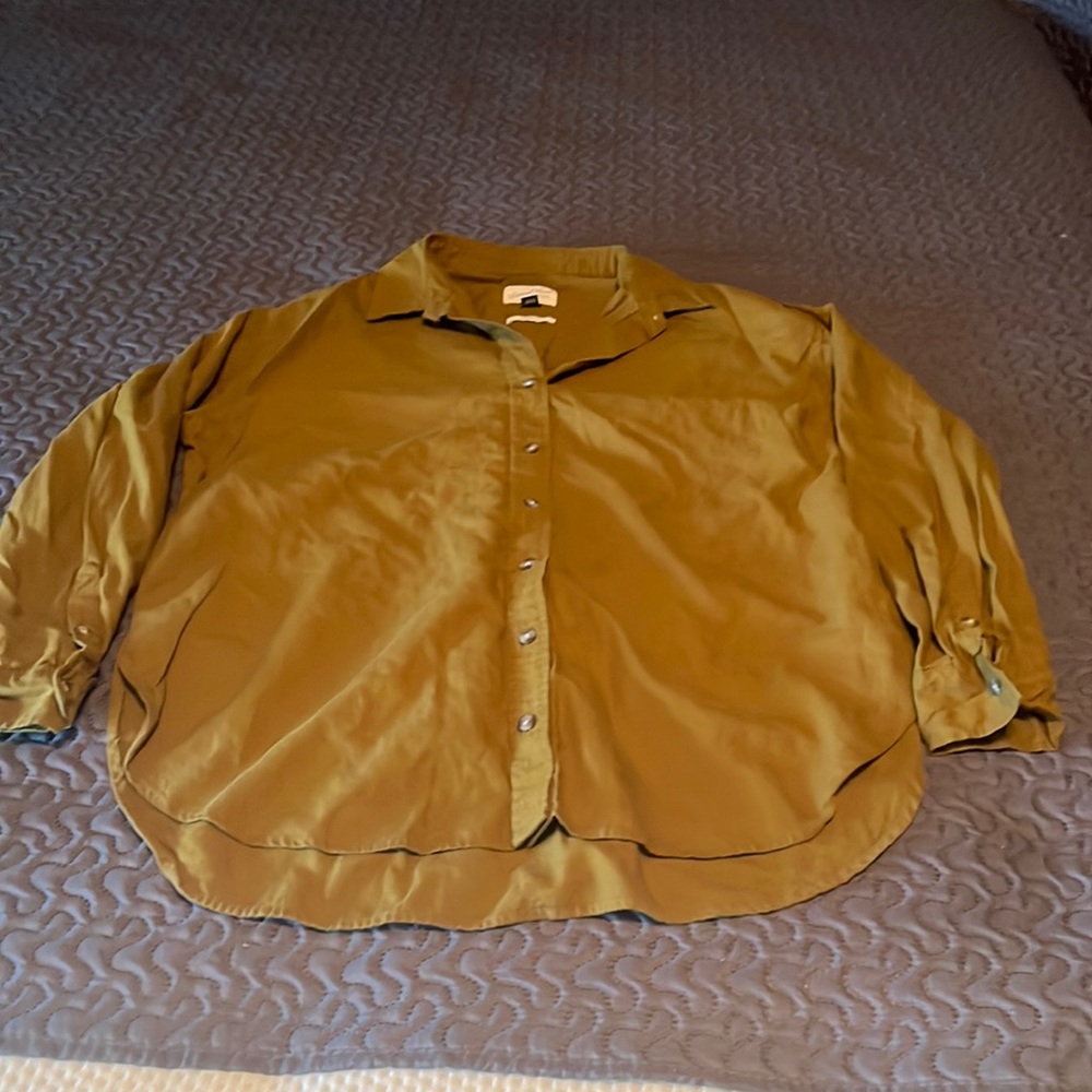Olive green button up